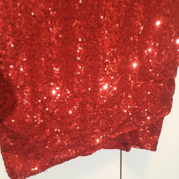 Red Sequin Cutout Dress - Picture 7 of 10